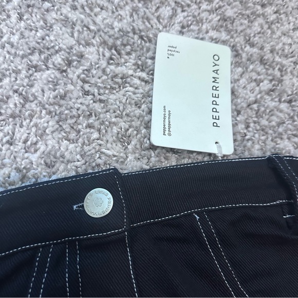 NWT Peppermayo Nailed it black denim tube top - Picture 4 of 6